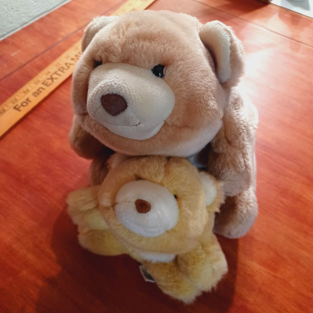 Pair of GUND Snuffles Bears  7" and 12" Plush Charmin look-a-likes